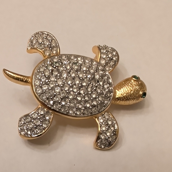 Joan Rivers Gold and Silver Turtle Brooch - Picture 5 of 6